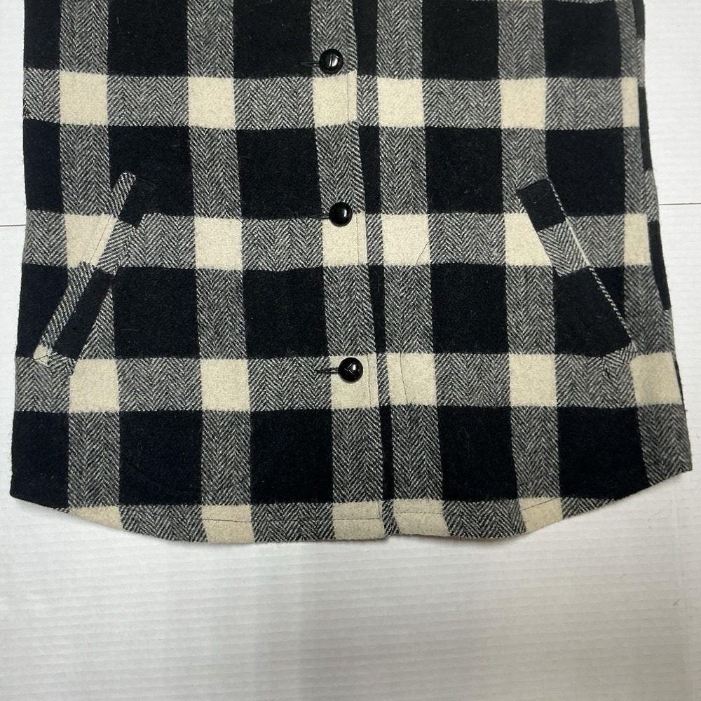 Vtg Pendleton Jacket Women's Medium Plaid 100% Virgin Wool Made USA 60s Pockets - Picture 4 of 16